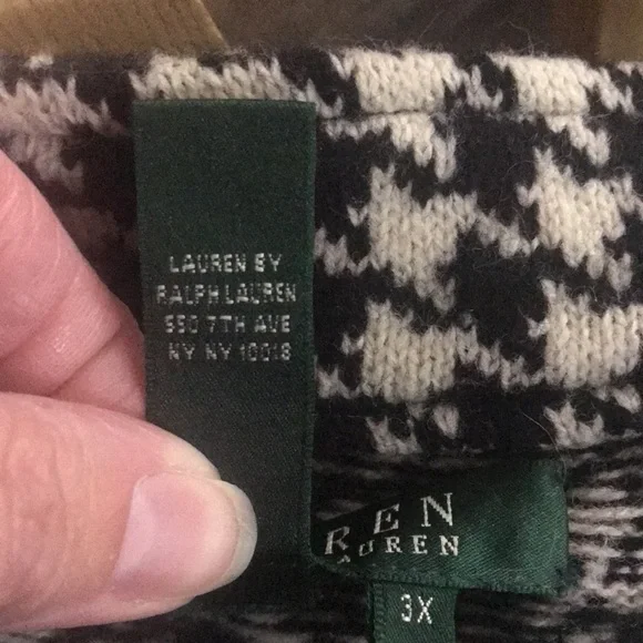 🆕NWOT*Ralph Lauren MOTO Jacket 100%Lambswool Houndstooth Size 3X - Picture 16 of 16